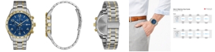 Caravelle Men's Chronograph Two-Tone Stainless Steel Bracelet Watch 44mm